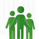 Volunteer icon with people joining hands